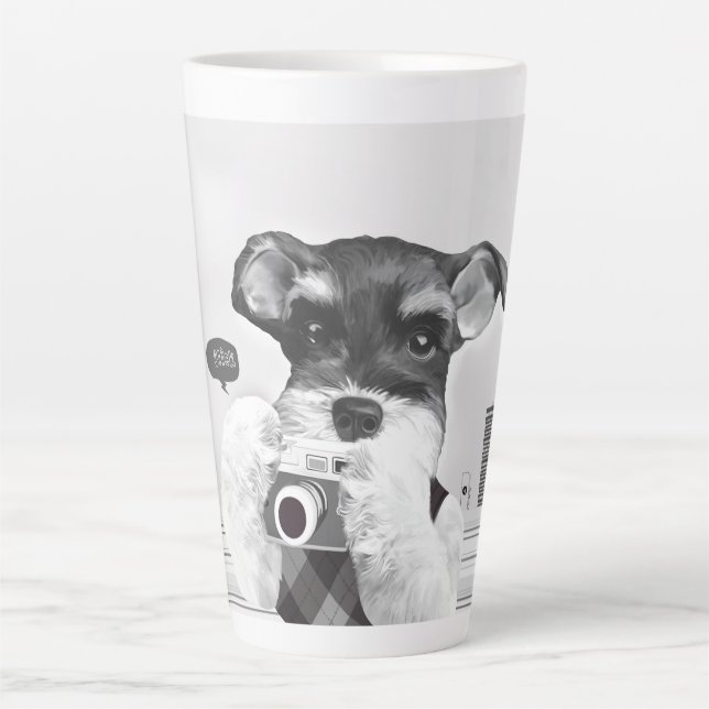 Tasse Latte Schnauzer avec caméra (Devant)