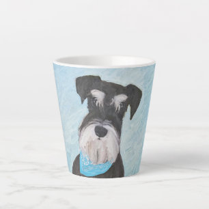 Tasse Latte Schnauzer (Miniature) Peinture - Chien original mi