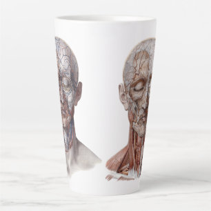Tasse Latte Science de l'anatomie humaine vintage, tête gorge 