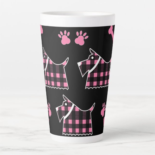 Tasse Latte Scotty Terrier Chiens Cute Funny Terriers Race The (Devant)