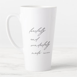 Tasse Latte Script Moderne Avec Peur & Merveilleux Café Fabriq