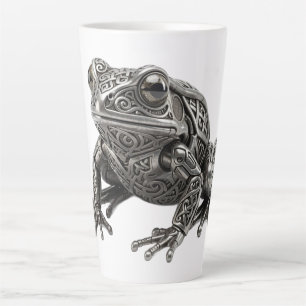Tasse Latte Sculpture mécanique d'une grenouille en argent cel