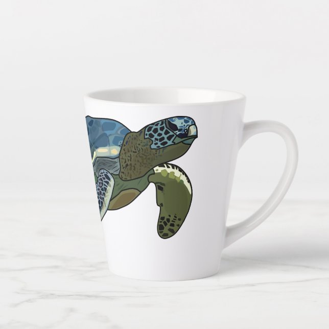 Tasse Latte Sea turtle cartoon (Droite)