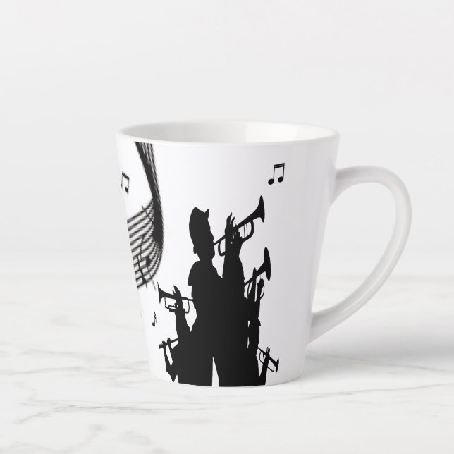 Tasse Latte Section Jazz Horn Musique (Droite)