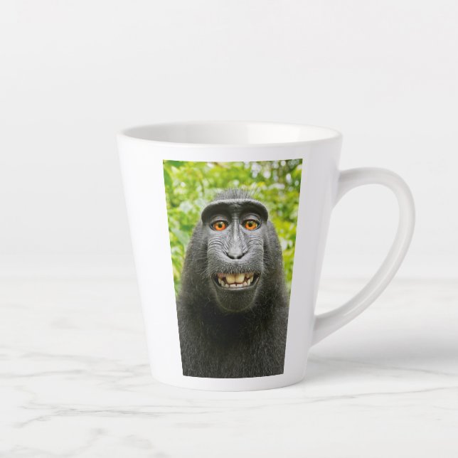 Tasse Latte Selfie de singe (Droite)