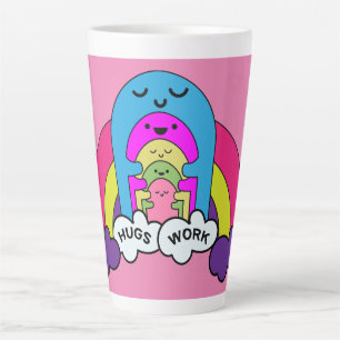 Tasse Latte Sensibilisation à la santé mentale   Cute Hugs   S