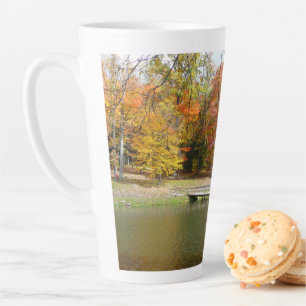 Tasse Latte Sept sources Pont d'automne III Paysage d'automne