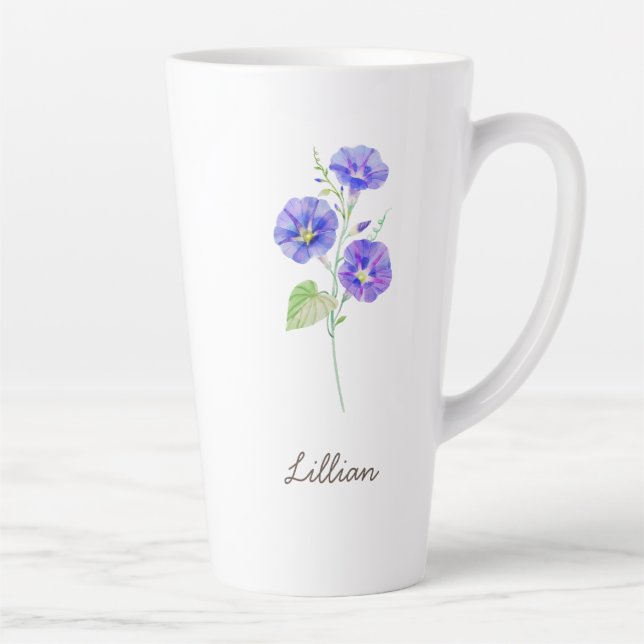 Tasse Latte Septembre Mois de naissance Fleur Matin Gloire (Droite)
