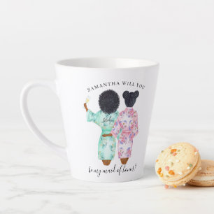 Tasse Latte Seras-tu ma demande de témoin de mariage
