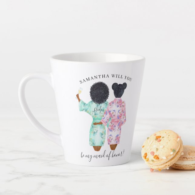 Tasse Latte Seras-tu ma demande de témoin de mariage (En situation)