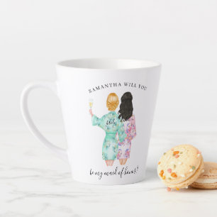 Tasse Latte Seras-tu ma demande de témoin de mariage