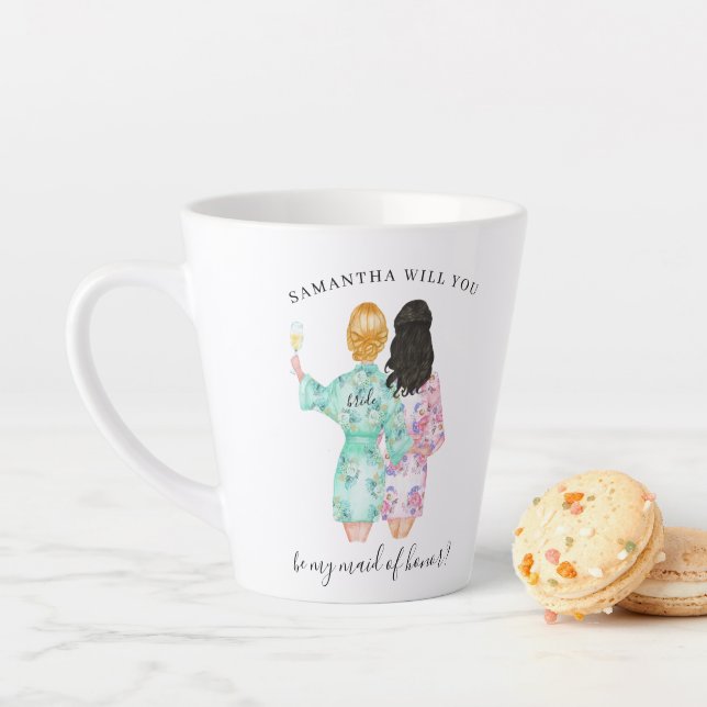 Tasse Latte Seras-tu ma demande de témoin de mariage (En situation)