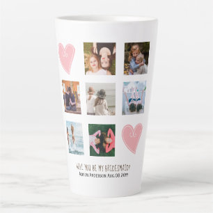 Tasse Latte Serez-Vous Mon Épouse PHOTO COLLAGE BFF Cadeau