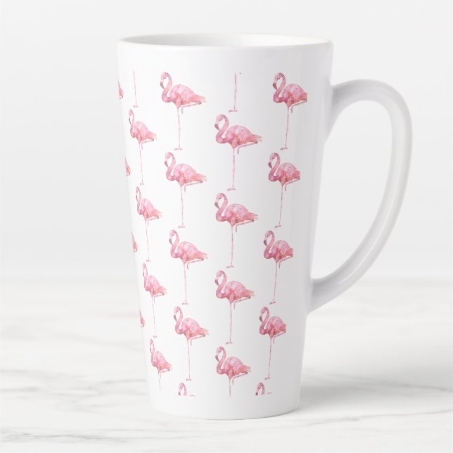 Tasse Latte Série Flamant Tendre Design 1 (Droite)