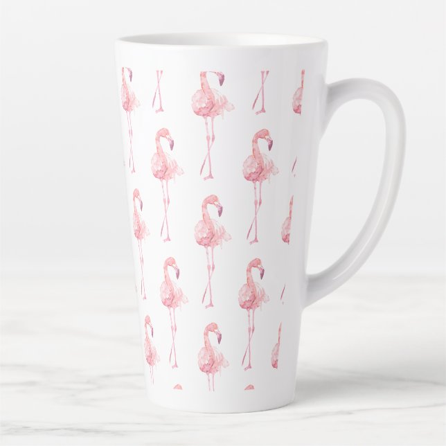 Tasse Latte Série Flamant Tendre Design 2 (Droite)