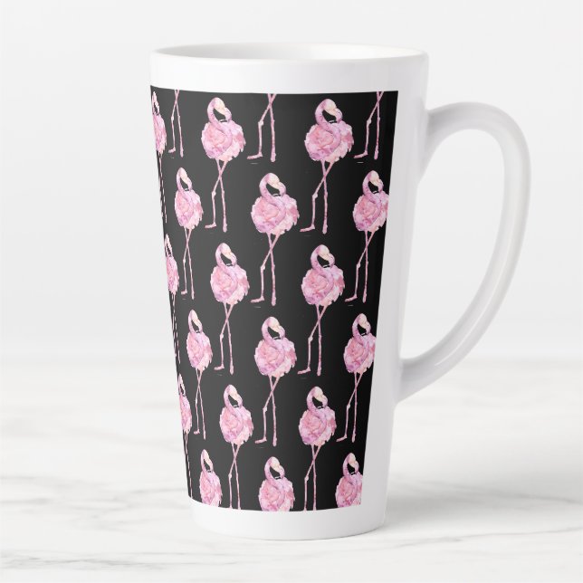 Tasse Latte Série Flamant Tendre Design 3  (Droite)