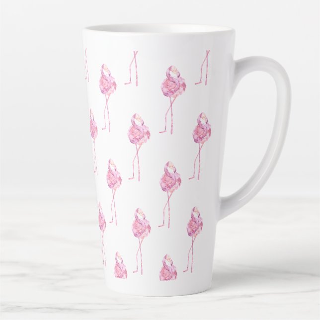 Tasse Latte Série Flamant Tendre Design 3 (Droite)