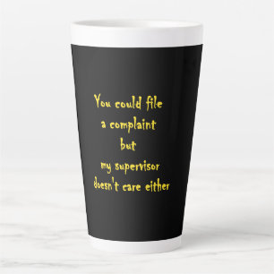 Tasse Latte Service des Réclamations Amusantes Apathie