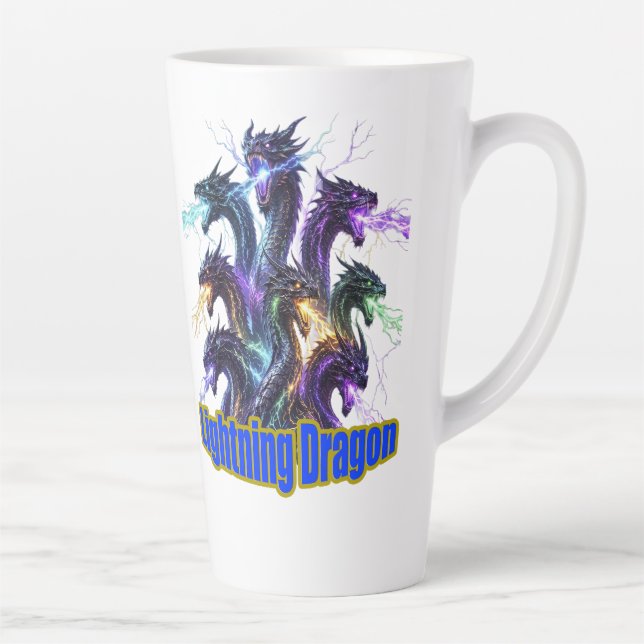 Tasse Latte Seven-Headed Lightning Dragon (Droite)