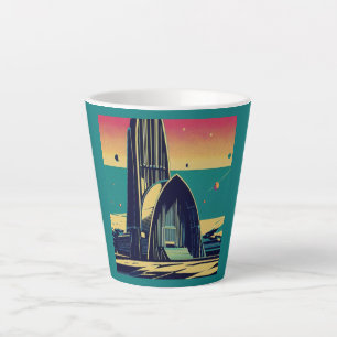 Tasse Latte SF Église futuriste 3