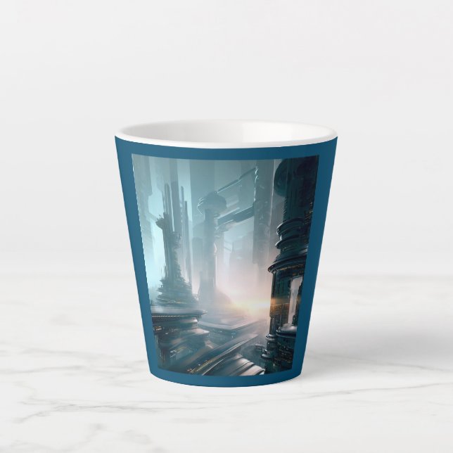 Tasse Latte SF Futuristic City 4 (Devant)