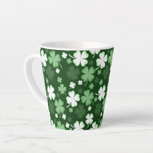 Tasse Latte Shamrock vert, Saint Patrick's Day