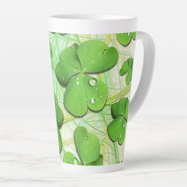 Tasse Latte Shamrock vert St Patrick iPhone 5 Coque-Mate (Angle droit)