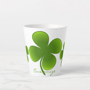 Tasse Latte Shamrocks de la Saint Patrick Thunder_Cove