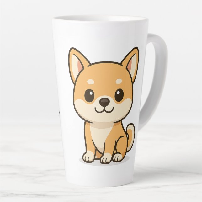 Tasse Latte Shiba Inu (Angle droit)