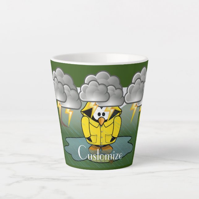 Tasse Latte Shivering Rainy Day Penguin Thunder_Cove (Devant)