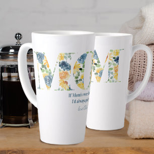 Tasse Latte Si Maman était comme des fleurs - des lettres MOM