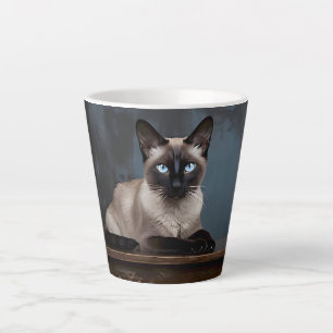 Tasse Latte Siamois aux yeux bleus