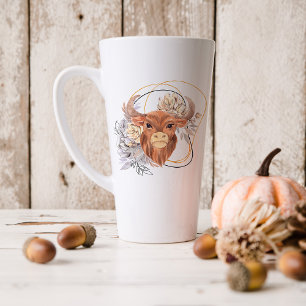 Tasse Latte Signe astrologique Taureau aquarelle   Monogramme