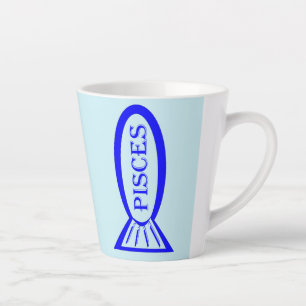 TASSE LATTE SIGNE DE PISTES POISSON POISSON