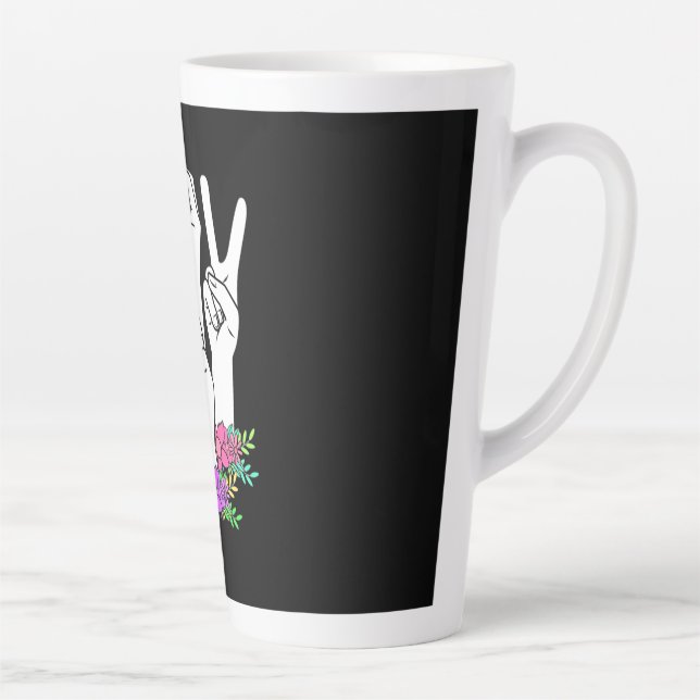 Tasse Latte Signe main ASL de l'enseignant (Droite)