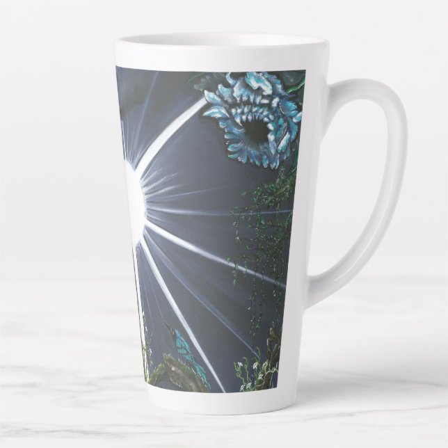 Tasse Latte Silence de l'Espace Sacré (Droite)