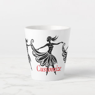 Tasse Latte Silhouette Danseuse Africaine Art Thunder_Thunder_