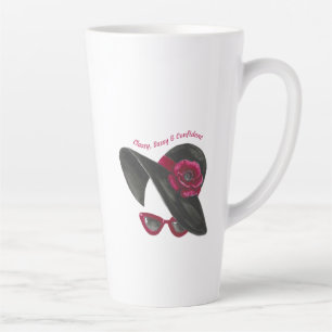 Tasse Latte Silhouette de femme classe, chic et confiante
