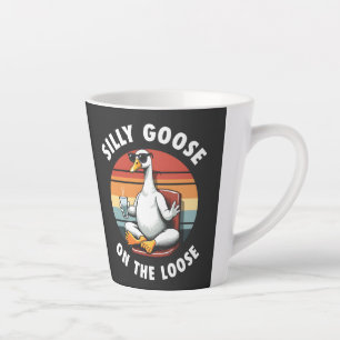 Tasse Latte Silly Goose sur Loose Meditation Yoga Retro