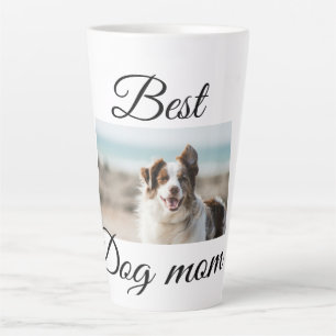 Tasse Latte Simple animal coloré ajouter nom photo chien maman