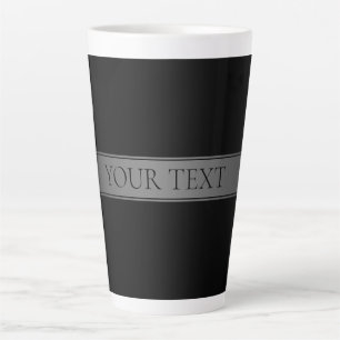 Tasse Latte Simple Dégradé Rayé Élégant Couleur Modifiable
