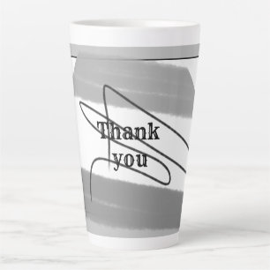 Tasse Latte Simple élégant merci élégant personnalisé c