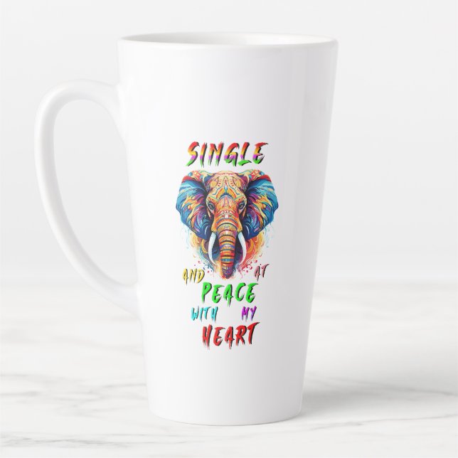Tasse Latte Simple Et En Paix Avec Mon Coeur (Gauche)
