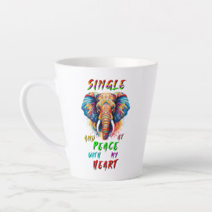 Tasse Latte Simple Et En Paix Avec Mon Coeur