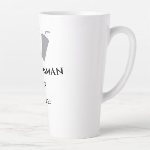 Tasse Latte SIMPLE MINIMAL ajouter votre nom toiletteur person