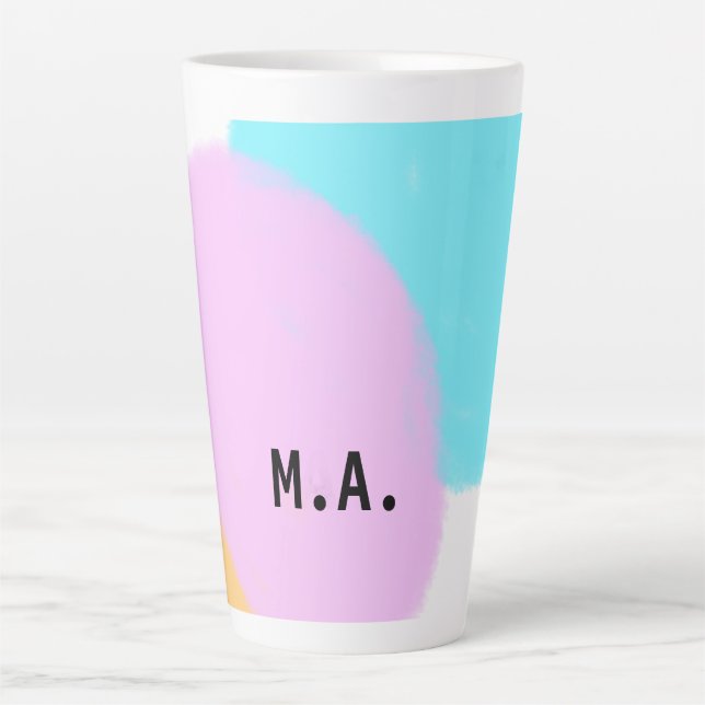 Tasse Latte SIMPLE MINIMAL.CUTIE AJOUTER NOM BÉBÉ lettre Jeter (Devant)