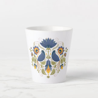 Tasse Latte Simple slave Folk Bluebird Art