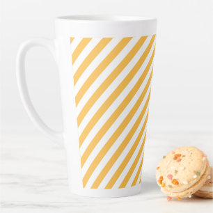 Tasse Latte Simply Warm Yellow and White Stripes - Calme