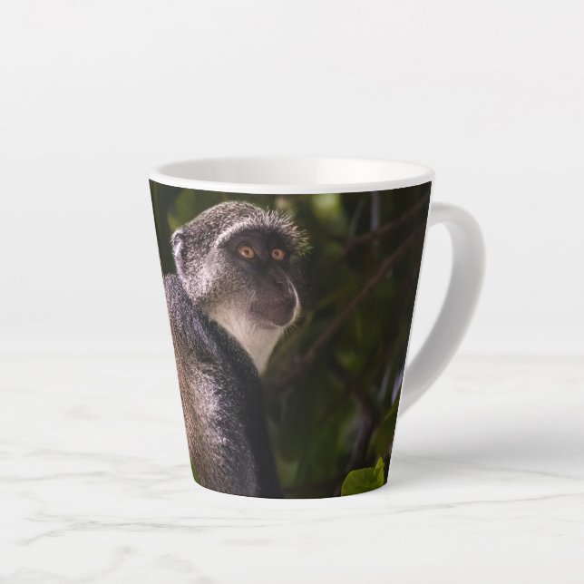 Tasse Latte Singe bleu, Zanzibar (Angle droit)