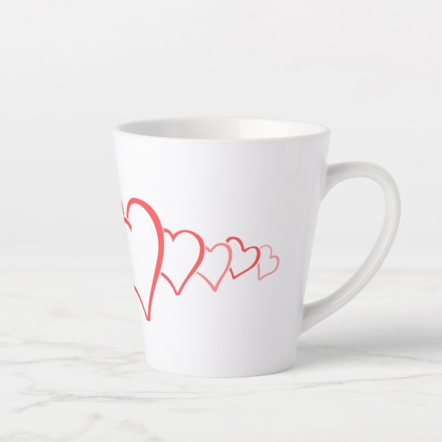 Tasse Latte Sips de coeur (Droite)